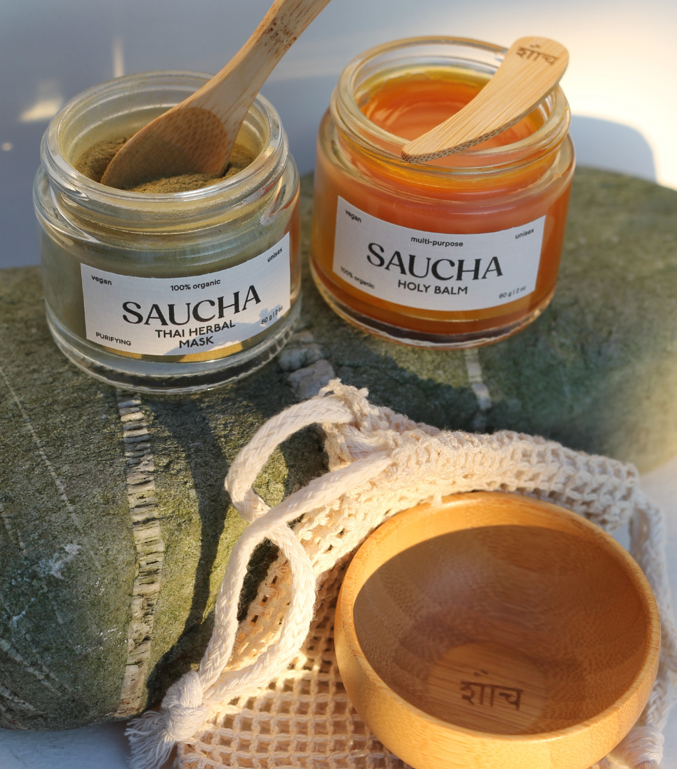 Face set - Herbal Mask, Holy Balm & Bamboo Set